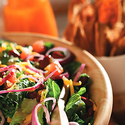 Taco Salad with Homemade Pita Wedges