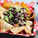 Black Bean-Avocado Salsa with Home-Baked Tortilla Chips